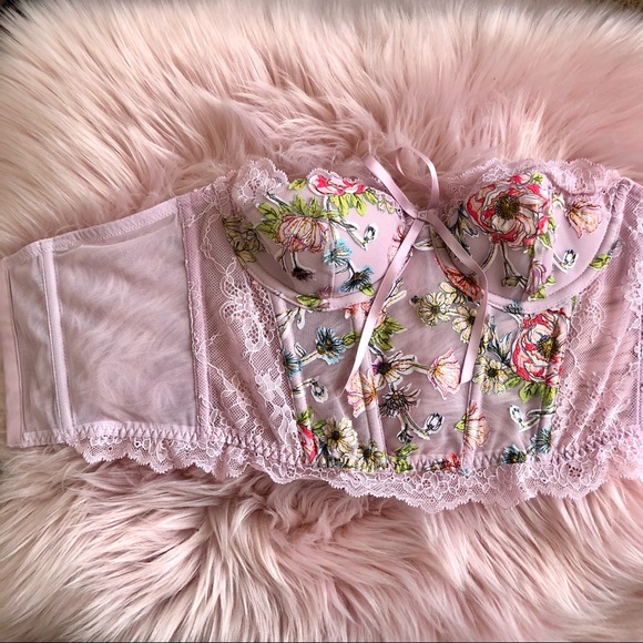 Victoria’s Secret Bustier | Dream Angels Lightly Lined Embroidered Bra Top - Picture 5 of 7